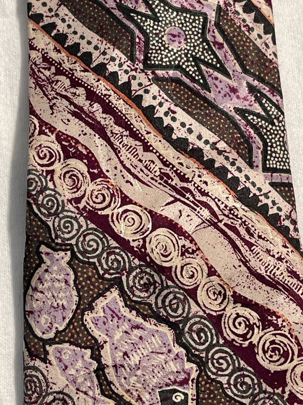 Men's Purple Patterned Silk Tie